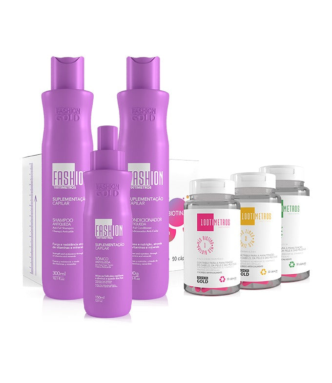 KIT 100Timetros Anticaída + KIT Suplemento Nutricional para Cabello, Piel y Uñas