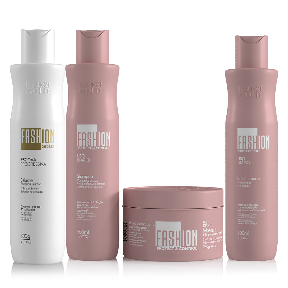 Kit combinado Fashion Gold BABY Sellador 300 g/10,5 fl oz + PROTECT POO - Prechampú 300 ml/10,1 fl oz
